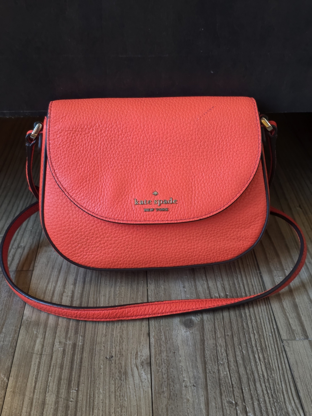 kate spade Coral Pebbled Leather Crossbody Bag